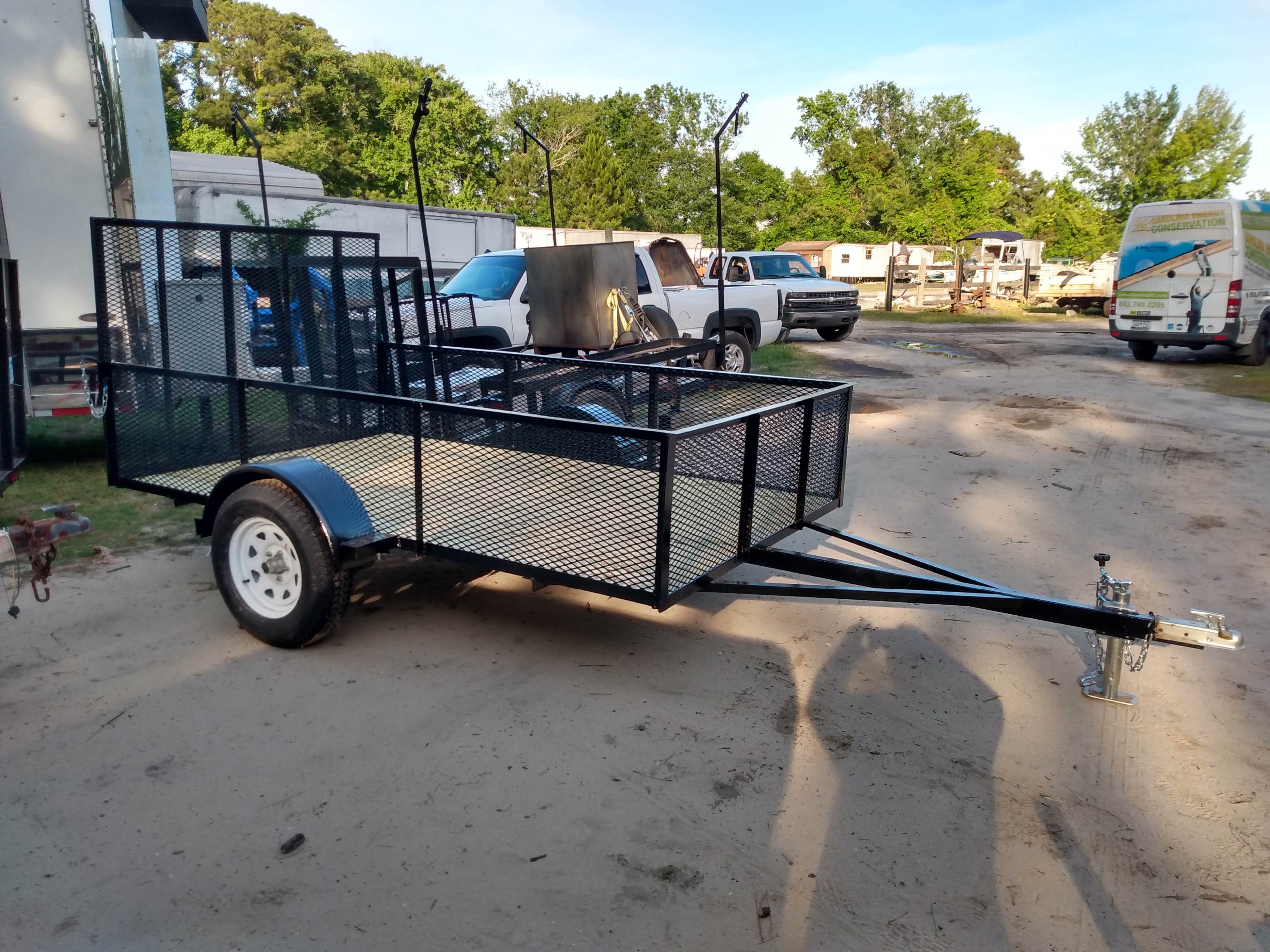 Photo of new build maximum payload cage trailer - 6' x 10'.
